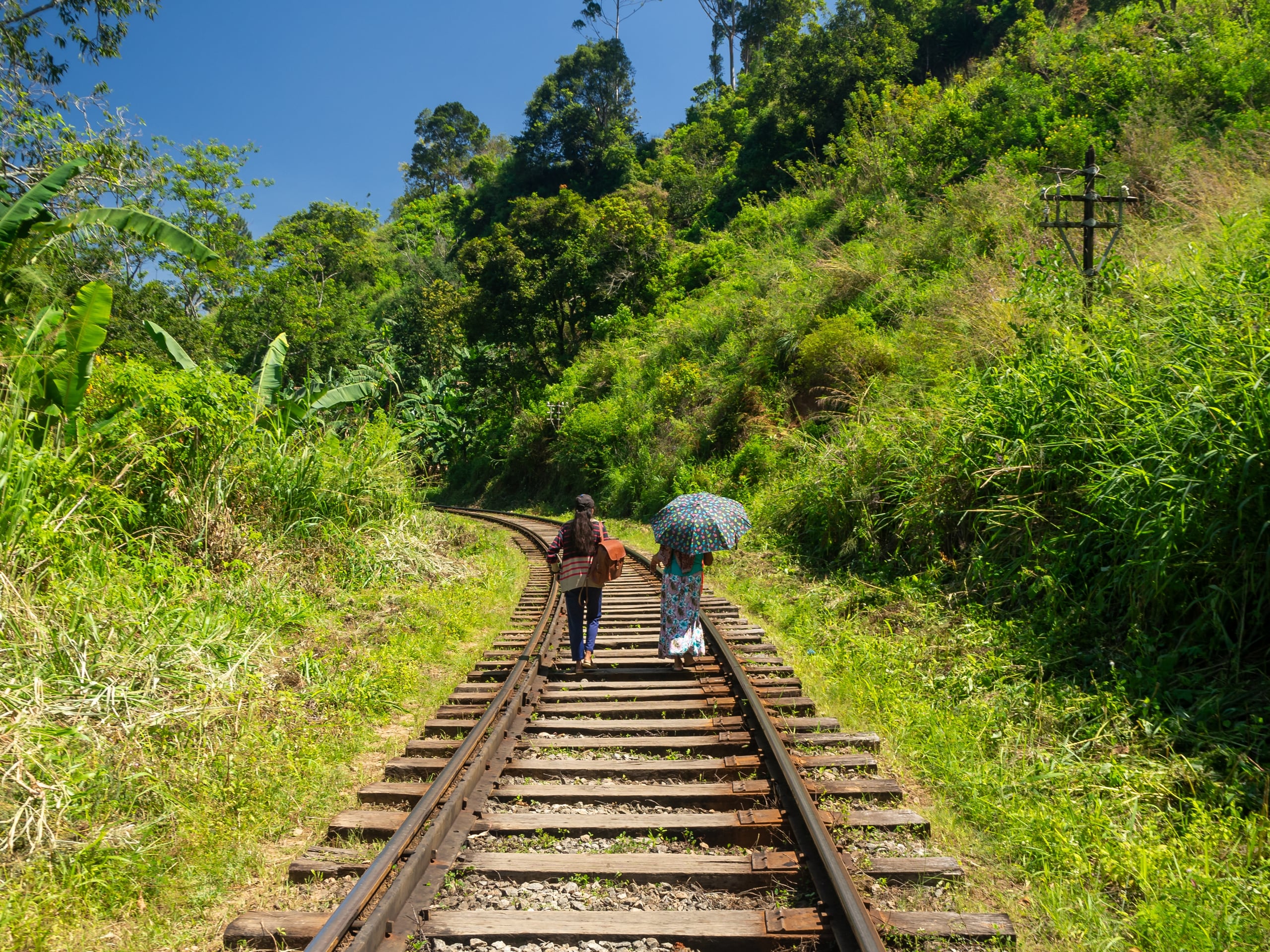 La voie ferrée d’Ella dans les Hautes Terres du Sri Lanka